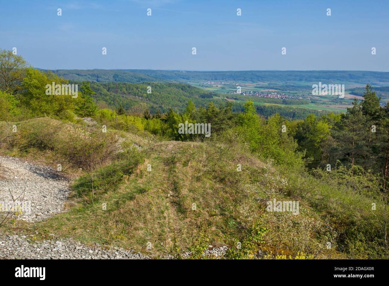 Fränkische Schweiz, Landschaft bei Bamberg, Deutschland, Bayern, Oberfranken, Oberfranken Stockfoto