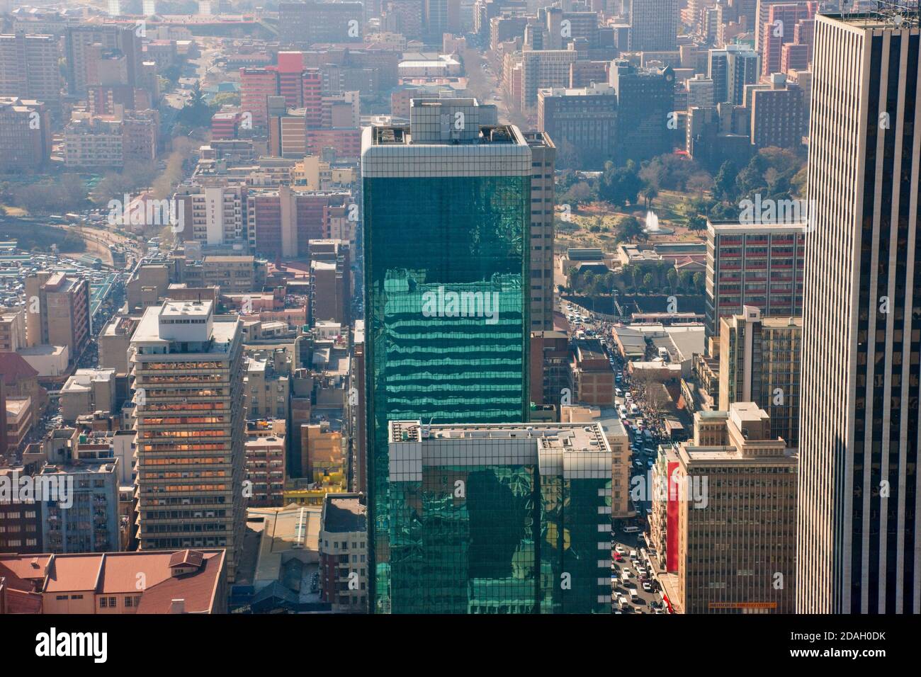 Stadtbild in der Innenstadt von Johannesburg, Südafrika Stockfoto