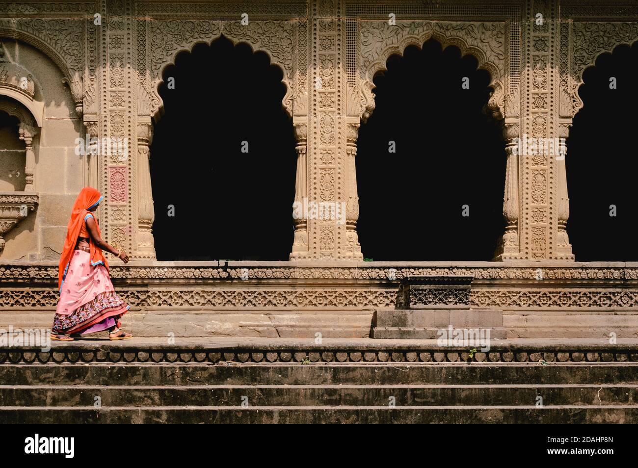 Ich gehe allein. Stockfoto