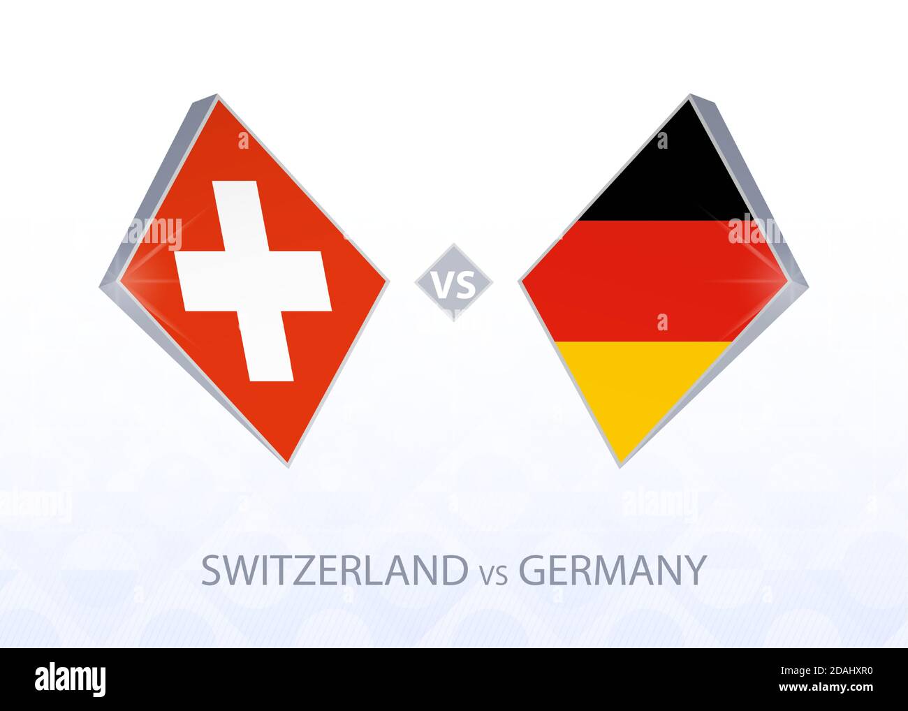 Europa Fußball-Wettbewerb Schweiz gegen Deutschland, Liga A, Gruppe 4.  Vektorgrafik Stock-Vektorgrafik - Alamy