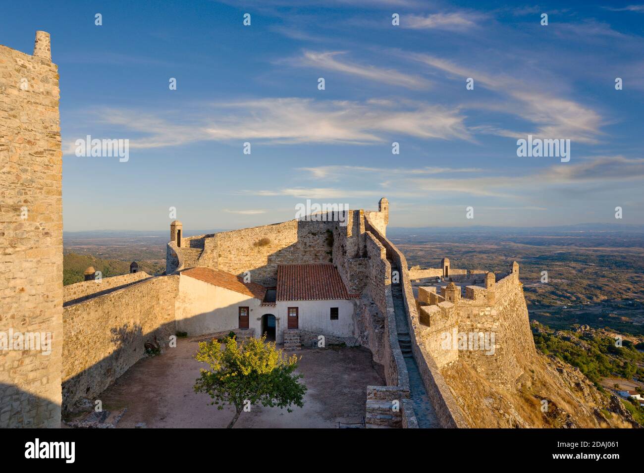 Portugal, der Alentejo, Burg der historischen ummauerten Stadt Marvao Stockfoto