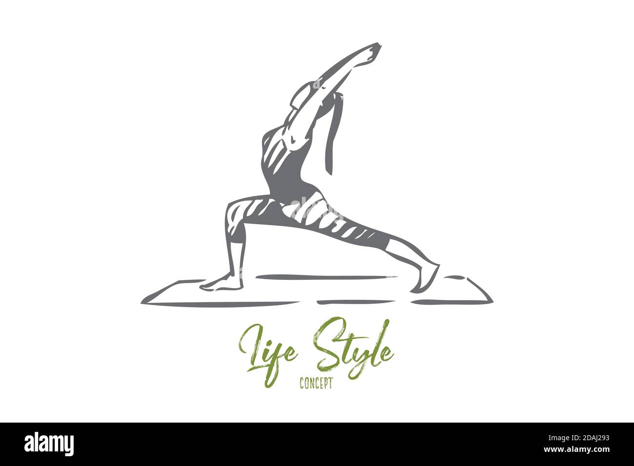 Skizze des Turnkonzepts. Isolierte Vektordarstellung Stock Vektor