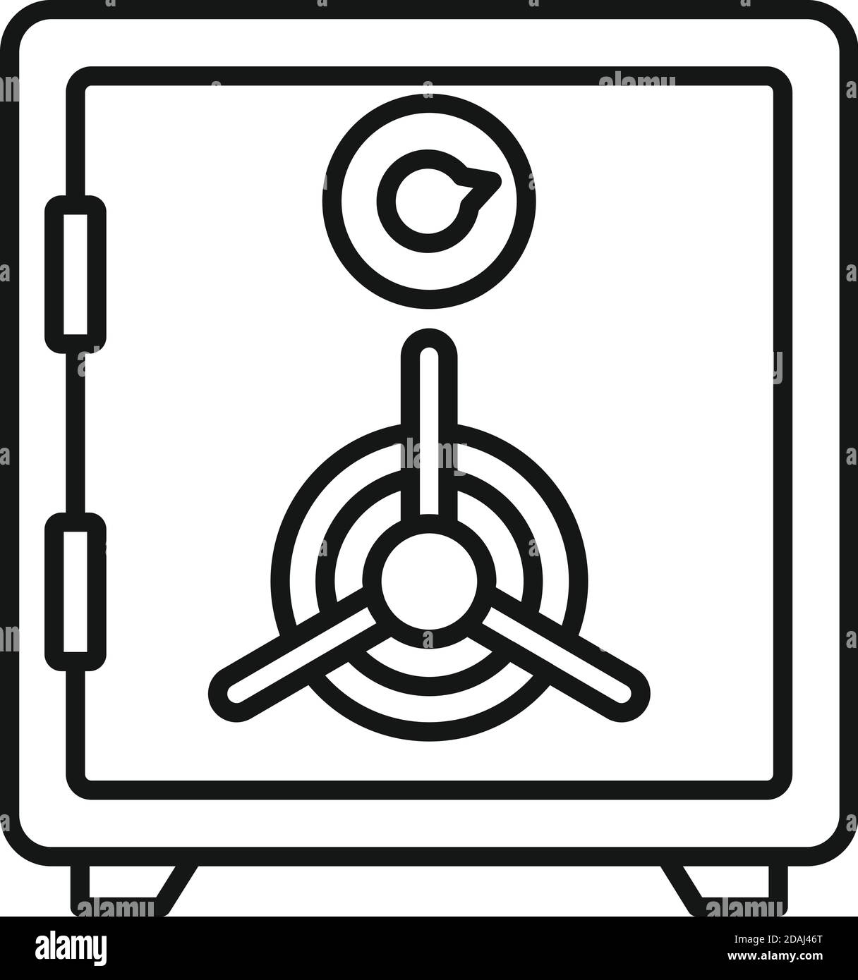 Speicher Geld sicher Symbol, skizzieren Stil Stock Vektor