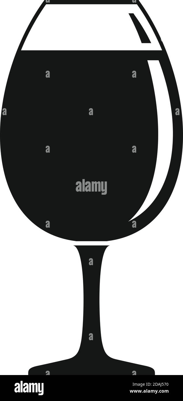 Restaurant Weinglas Ikone, einfacher Stil Stock Vektor