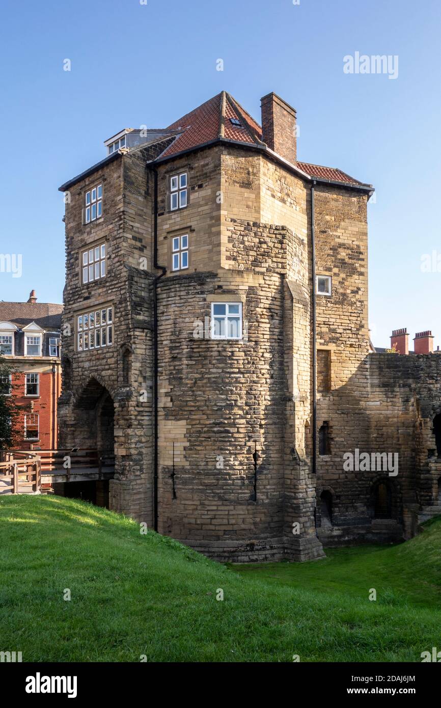 The Black Gate, Newcastle Castle Torhaus, Newcastle upon Tyne, Großbritannien Stockfoto
