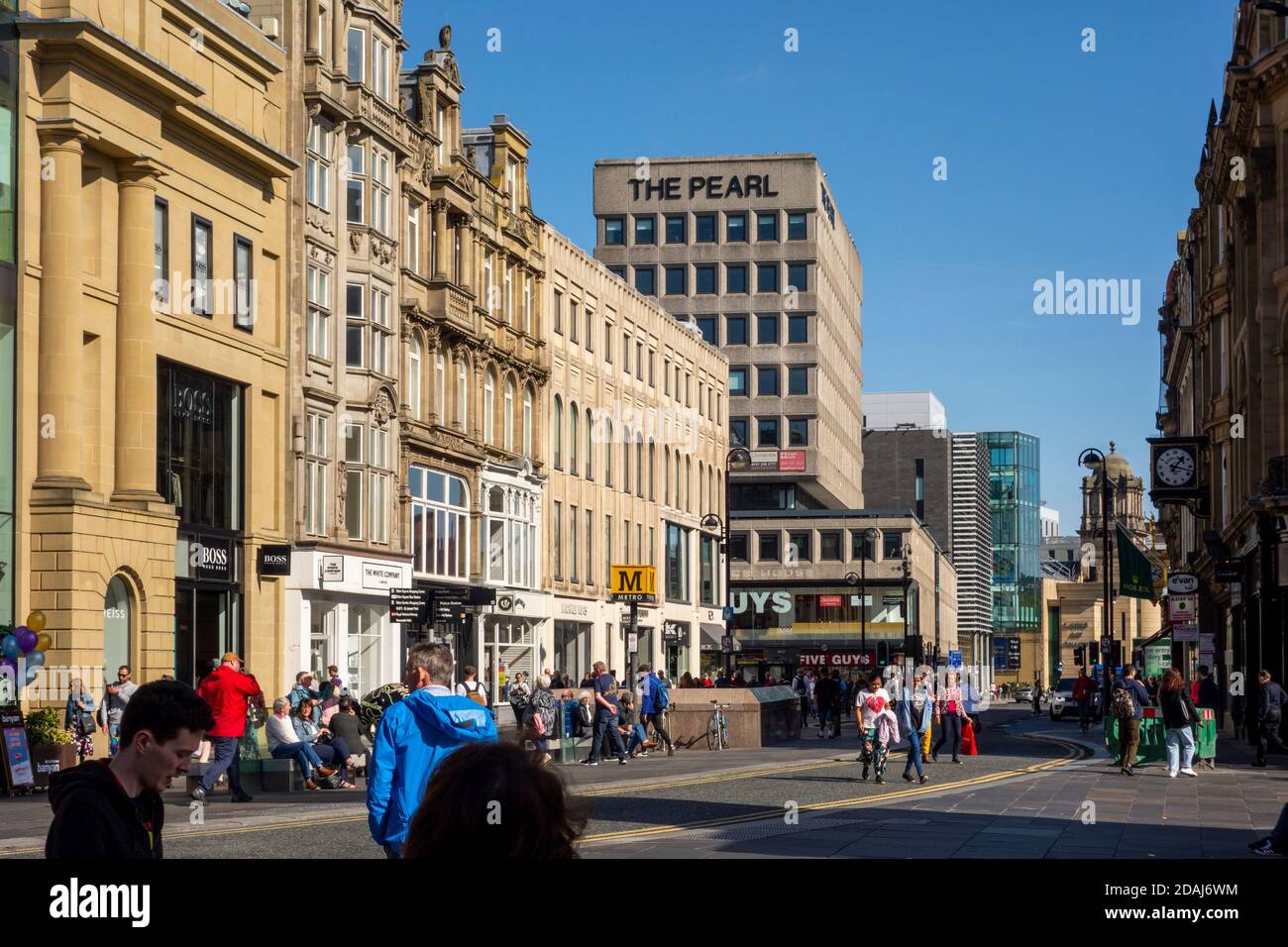 New Bridge Street und The Pearl Building, Newcastle upon Tyne, Großbritannien Stockfoto