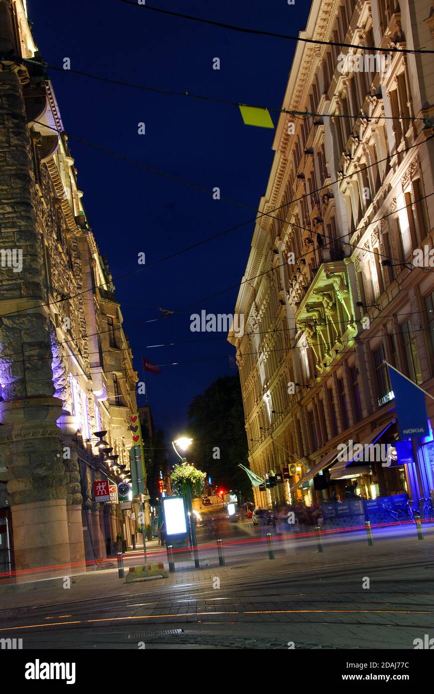 Finnland Helsinki Nachtaufnahmen Stockfoto