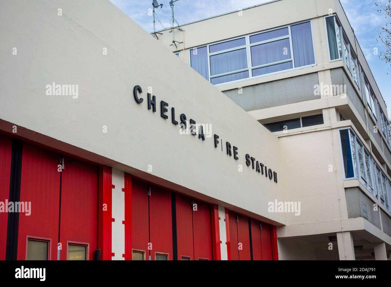Chelsea Fire Station, Kings Road, London, Großbritannien Stockfoto
