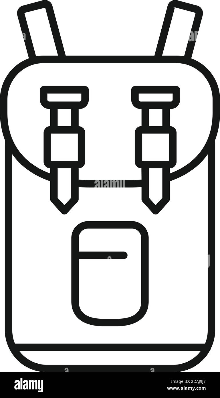 Safari Jagd Rucksack Symbol, Umriss Stil Stock Vektor