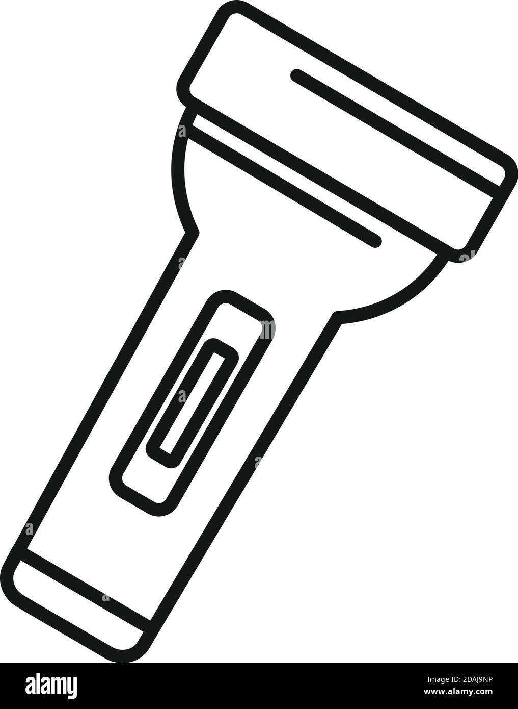 Safari Jagd Taschenlampe Symbol, Umriss Stil Stock Vektor