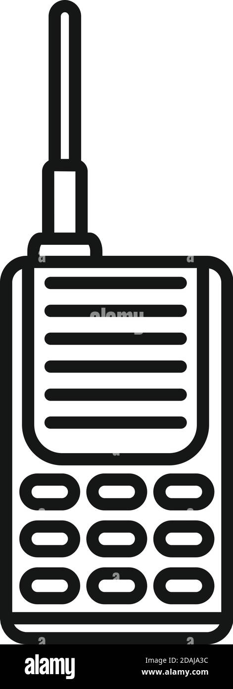 Safari Jagd Walkie Talkie Symbol, Umriss Stil Stock Vektor