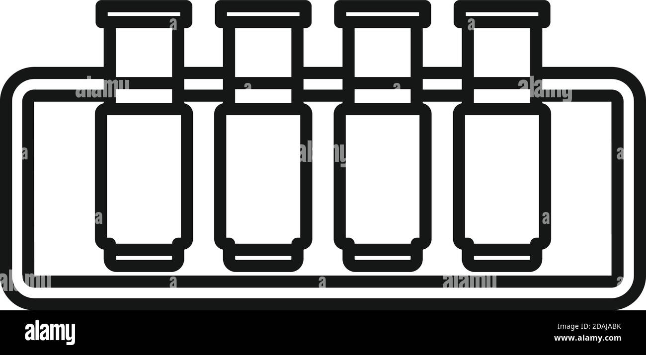 Symbol für Jagdpatronen, Umrissstil Stock Vektor