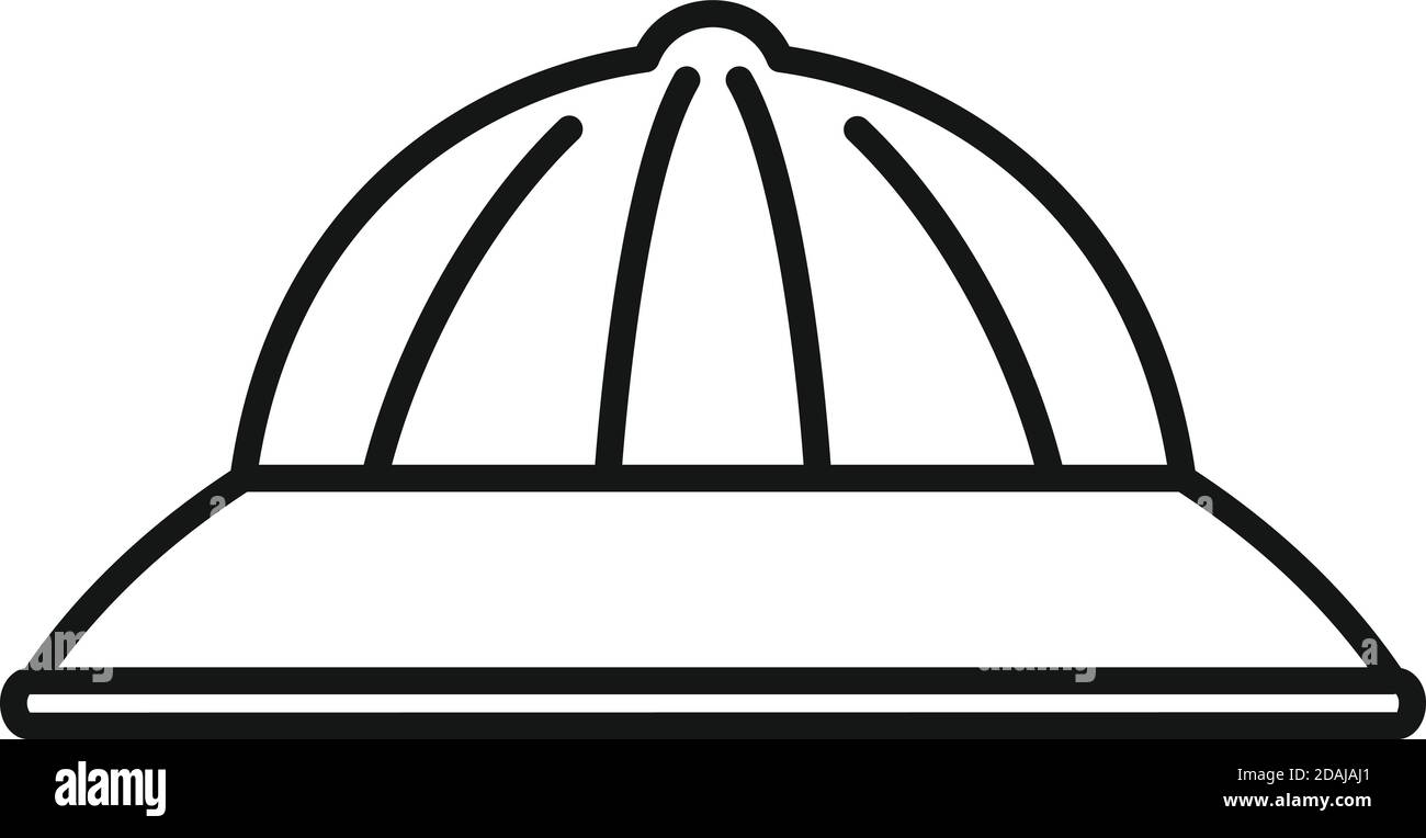 Safari Jagd großen Hut Symbol, skizzieren Stil Stock Vektor