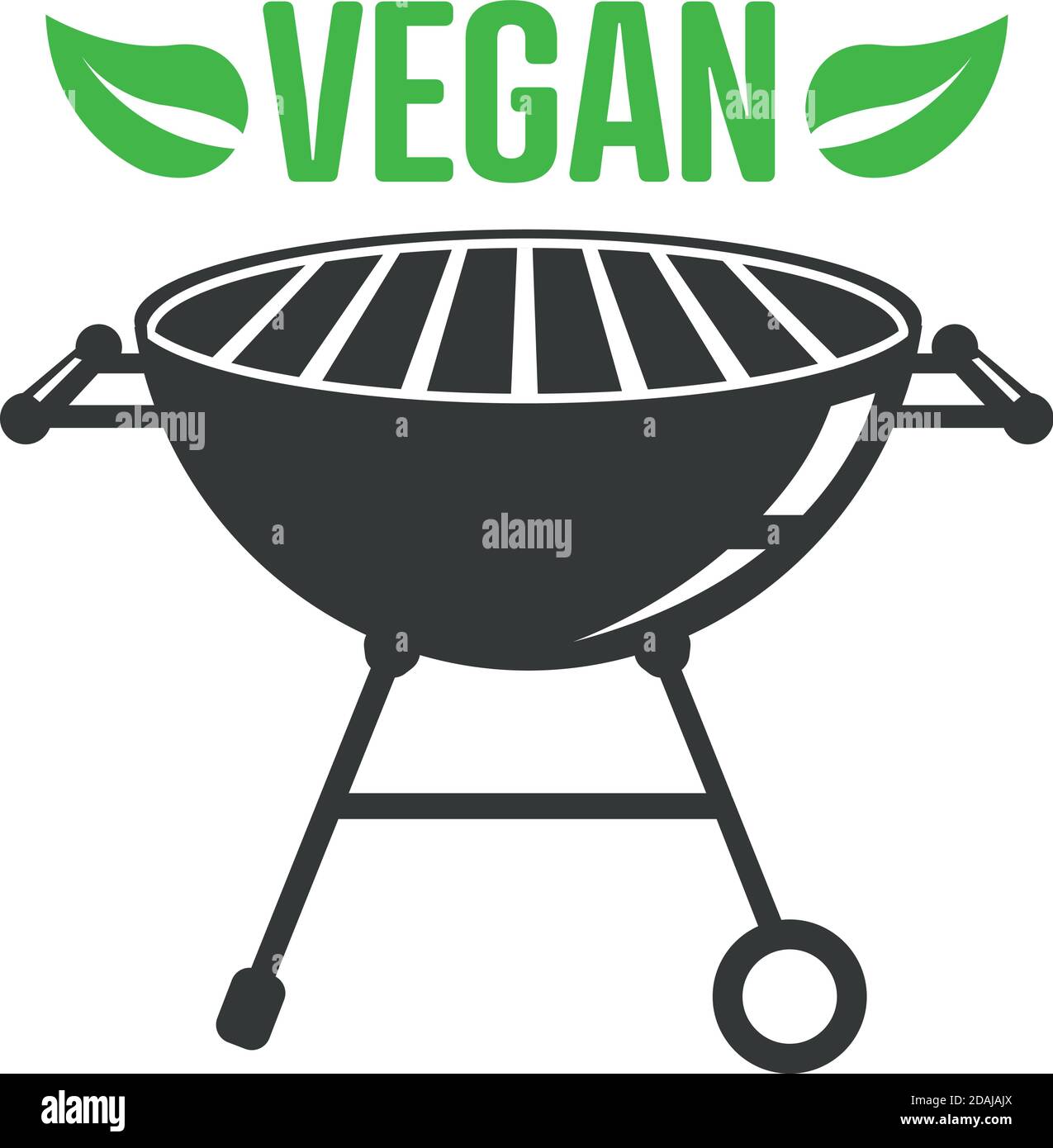 BBQ Grill vegan Konzept Symbol Symbole Vektor Stock Vektor