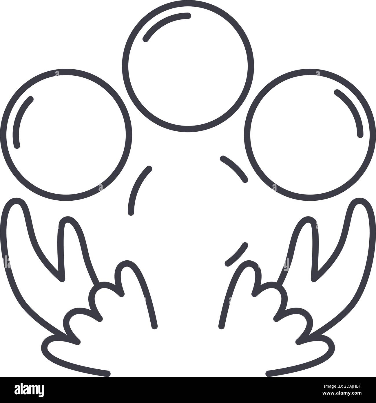 Bunting Symbol, lineare isolierte Illustration, dünne Linie Vektor, Web-Design-Zeichen, Umriss Konzept Symbol mit editierbarer Kontur auf weißem Hintergrund. Stock Vektor