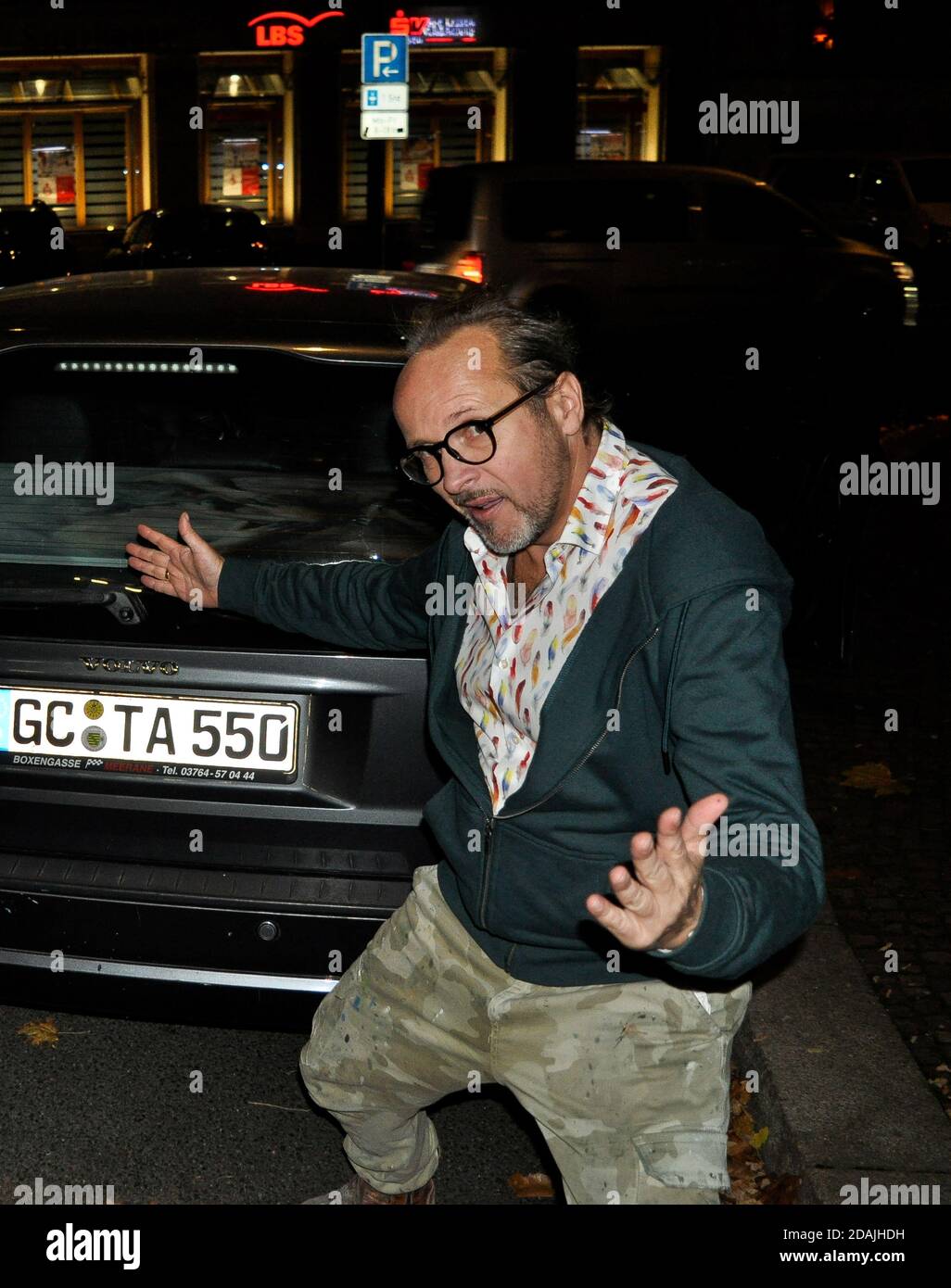 Tasso (Graffitikünstler)Kürgerlich Jens Müller bei der Ankunft zu der Aufzeichnung Für die TV-Show 'die große Show der Weihnachtslieder' im MDR Studio Stockfoto