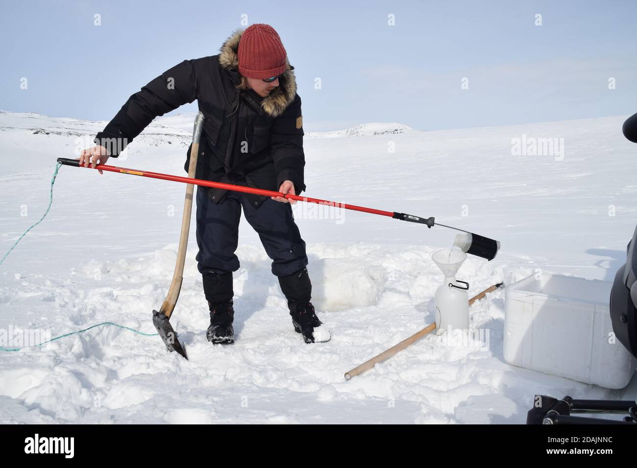 Arktische Seenforschung Stockfoto
