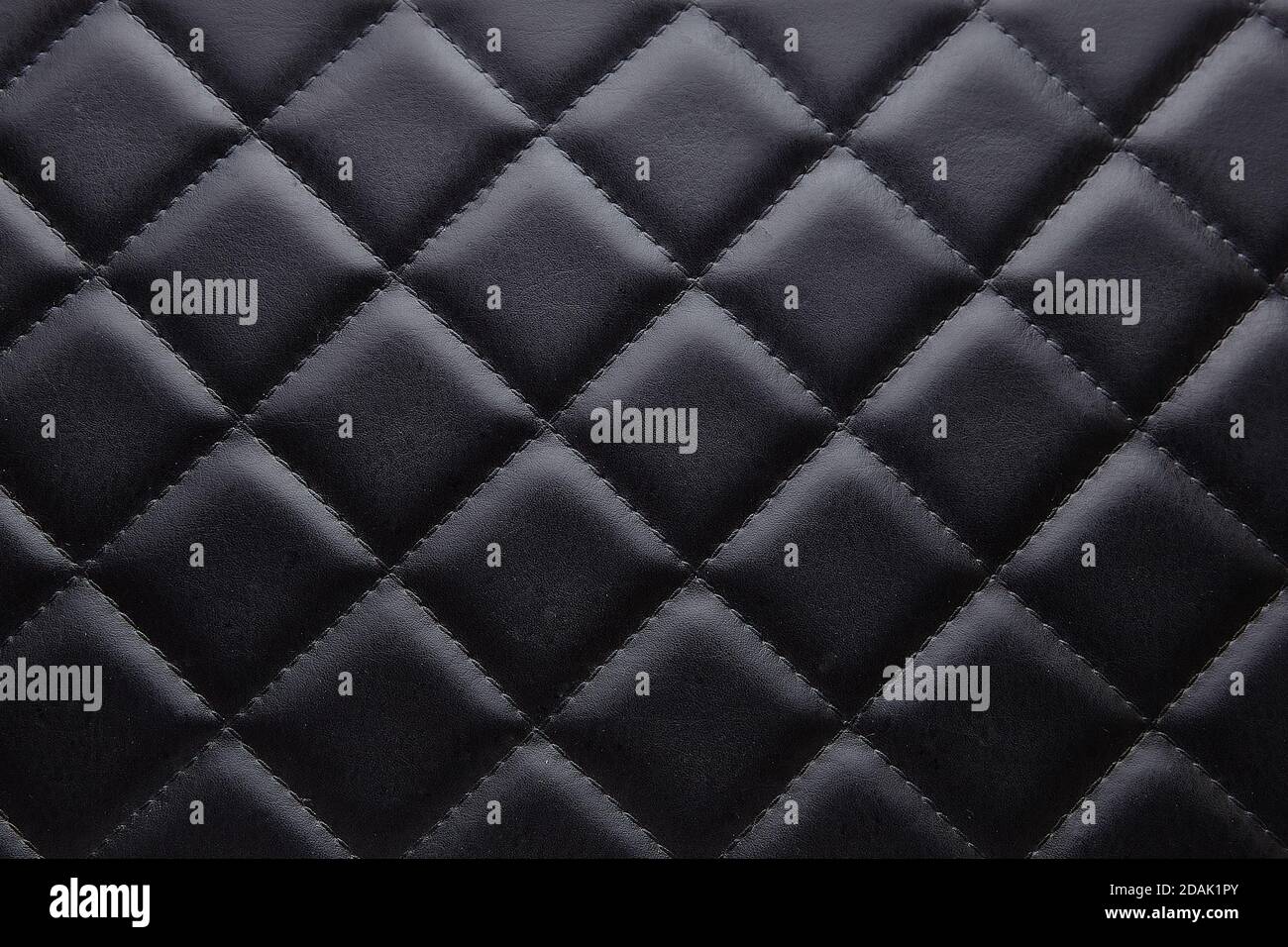 Leder Gitter schwarz Rhombus Textur Hintergrund für Dekor Stockfoto