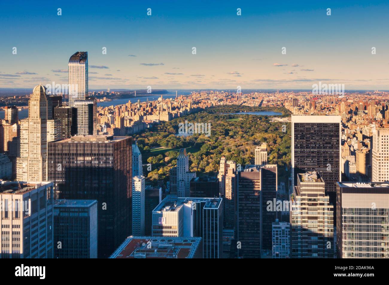 Blick auf Central Park, New York City, New York State, Vereinigte Staaten von Amerika. Stockfoto