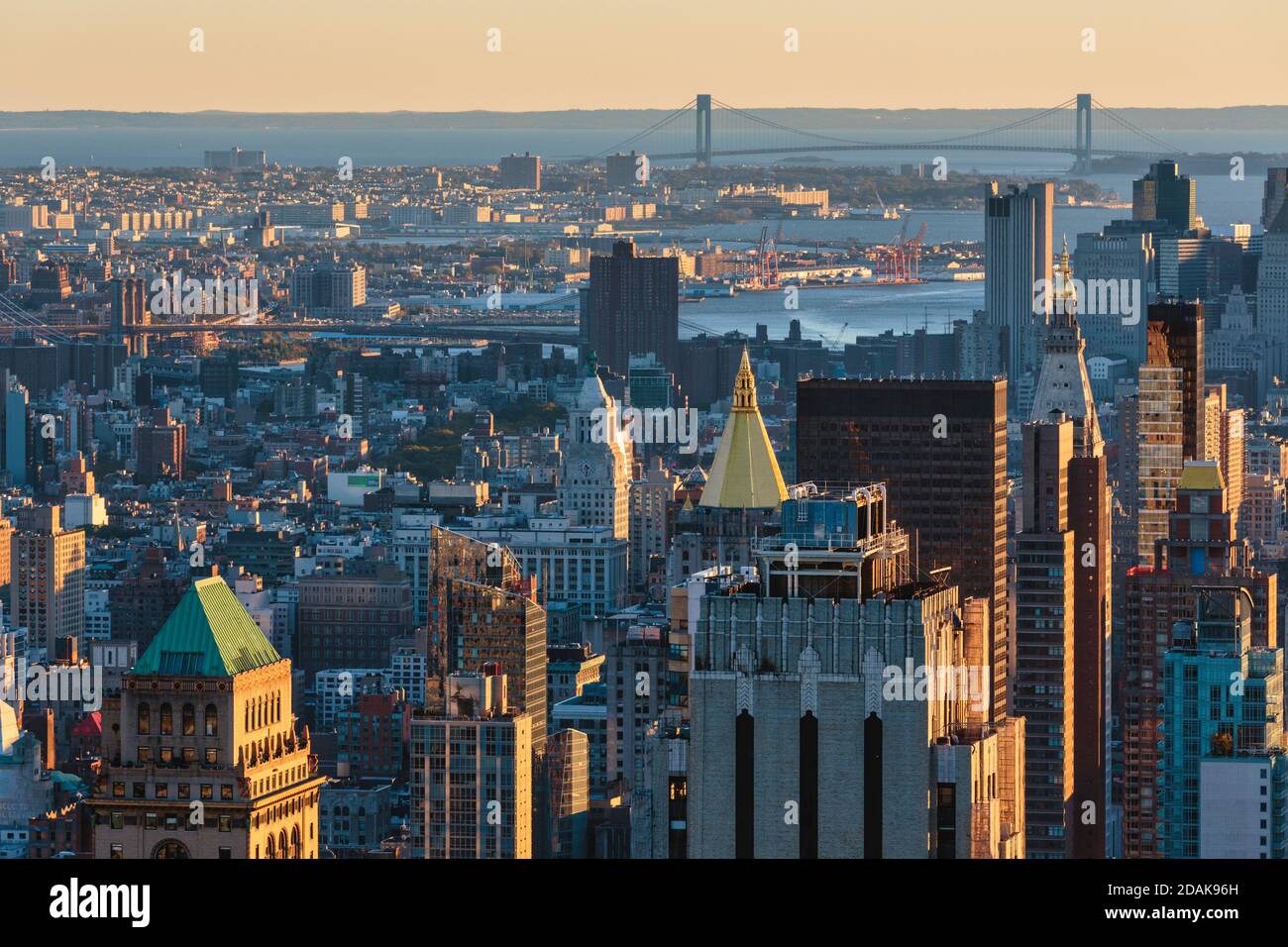 Manhattan Blick, New York City, New York State, Vereinigte Staaten von Amerika. Stockfoto