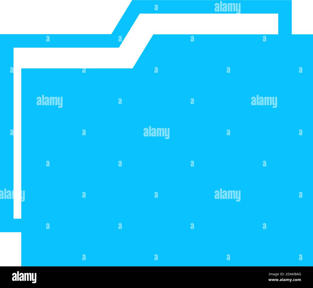Ordnersymbol flach. Blaues Piktogramm auf weißem Hintergrund. Symbol für Vektorgrafik Stock Vektor