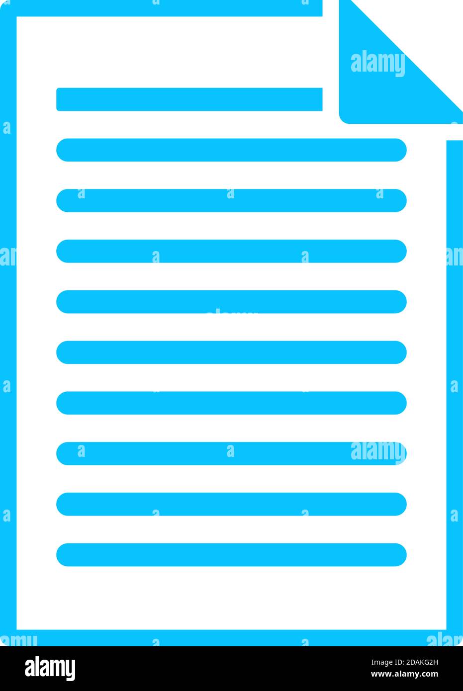 Dokumentsymbol flach. Blaues Piktogramm auf weißem Hintergrund. Symbol für Vektorgrafik Stock Vektor