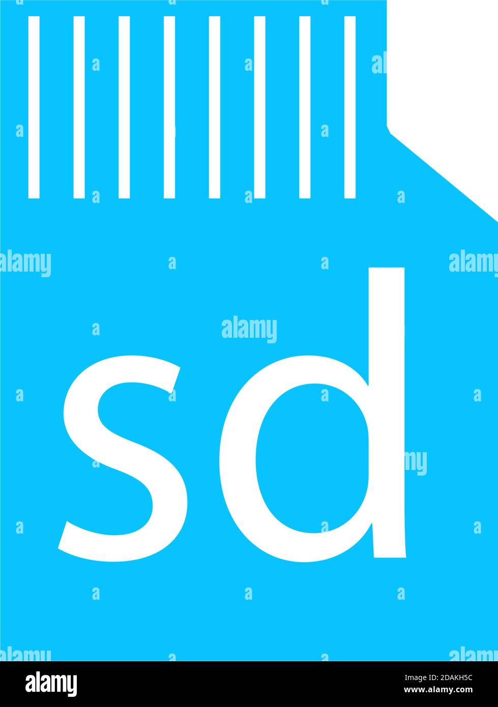 Micro-sd-Kartensymbol flach. Blaues Piktogramm auf weißem Hintergrund. Symbol für Vektorgrafik Stock Vektor