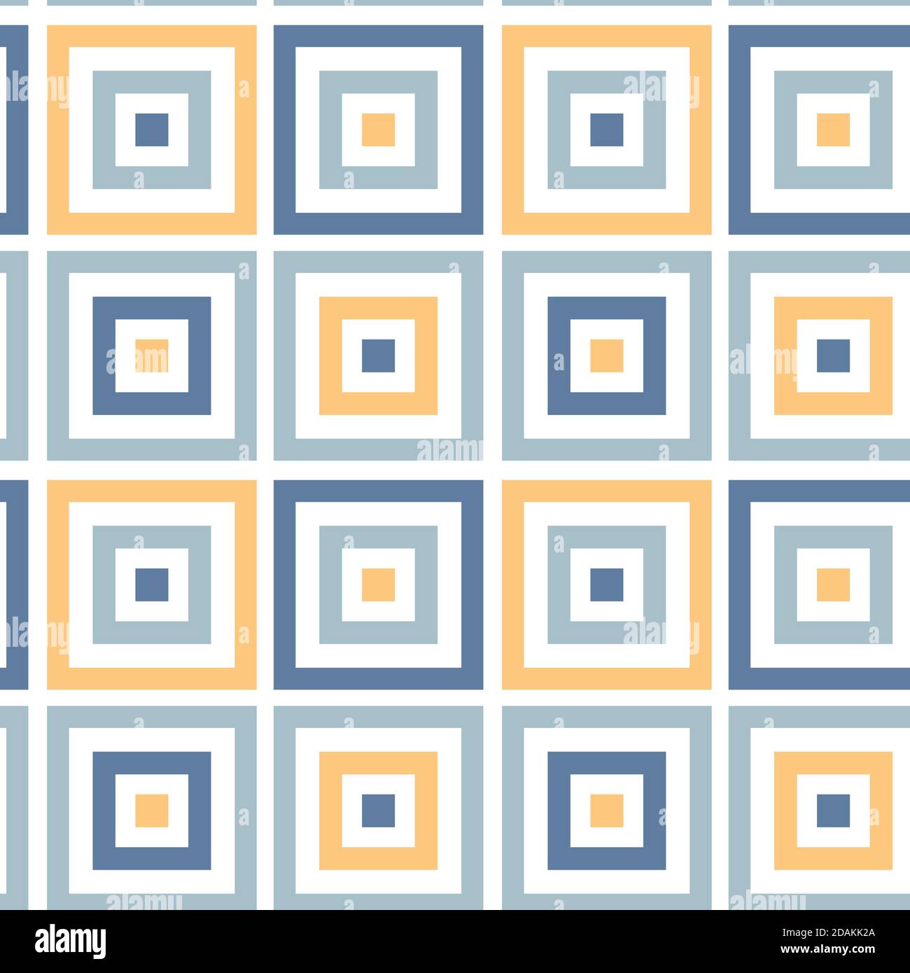 Ein nahtloser Hintergrund von vielen mehrfarbigen Quadraten. Stock Vektor