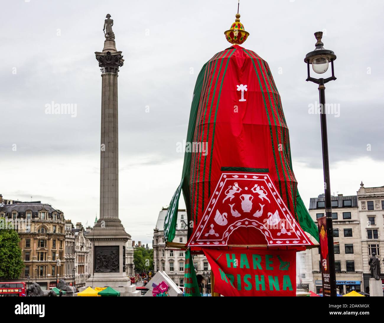 Ratha Yastra Festival organisiert von Hare Krishna Anhänger, Trafalgar Square London Stockfoto