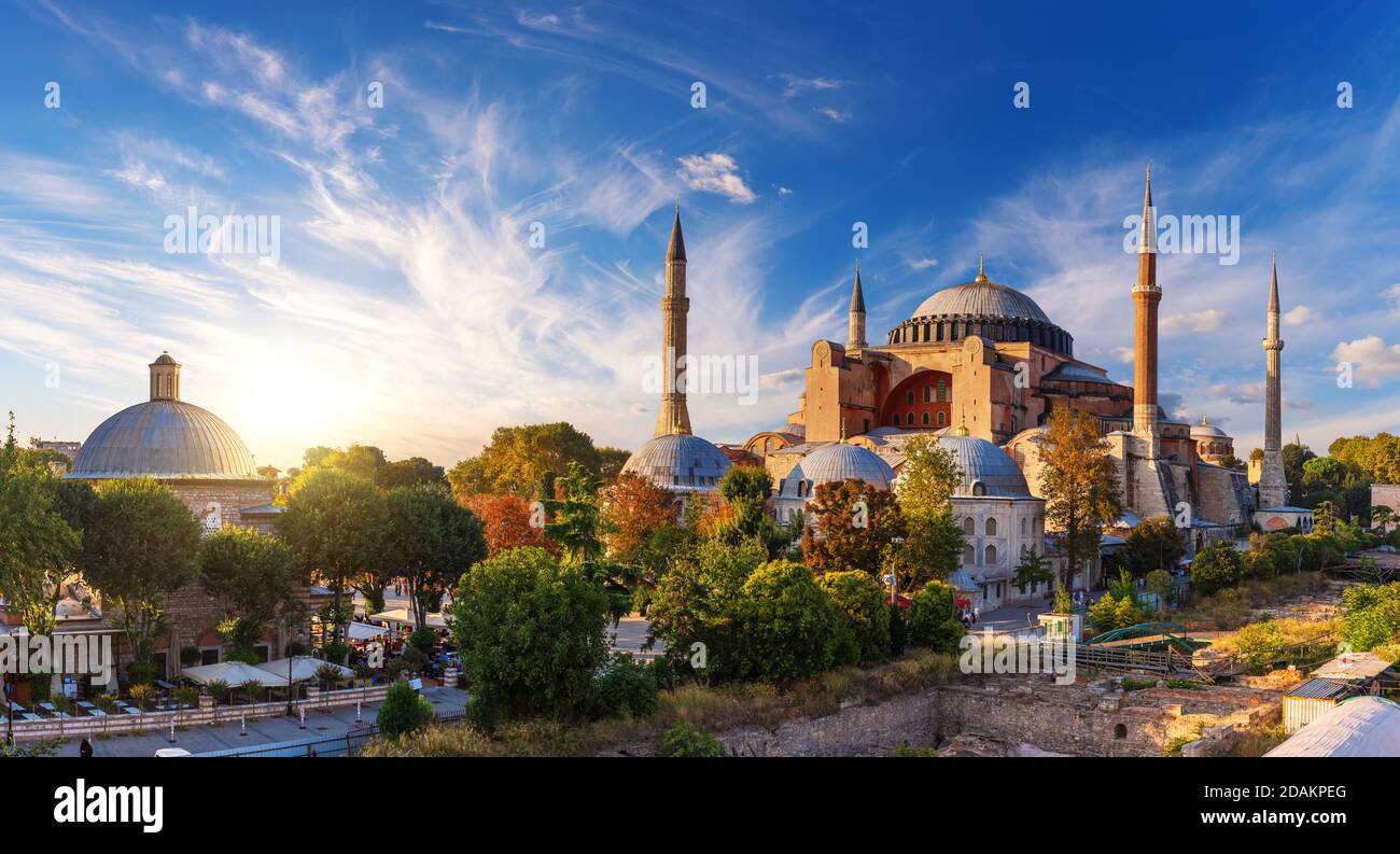 Die große Hagia Sophia Moschee und das Museum von Istanbul, Türkei Stockfoto