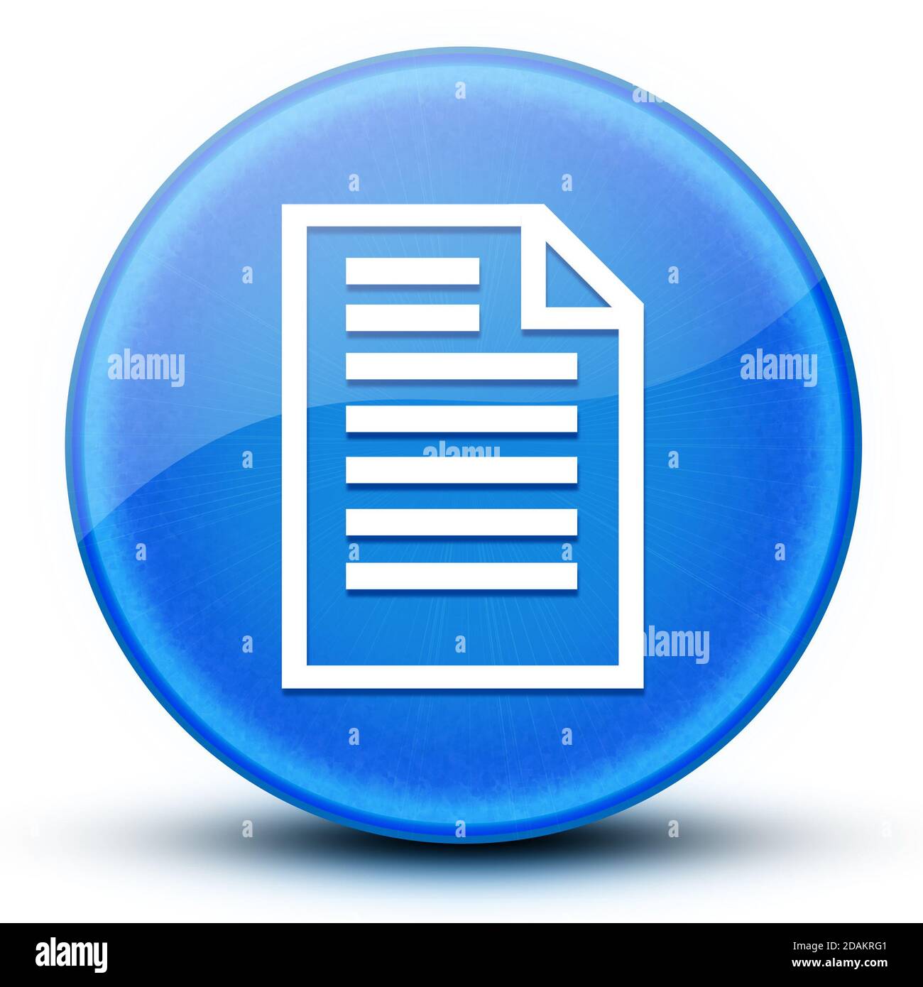 Zitat Seite Augäpfel glänzend blau rund Knopf abstrakte Illustration Stockfoto