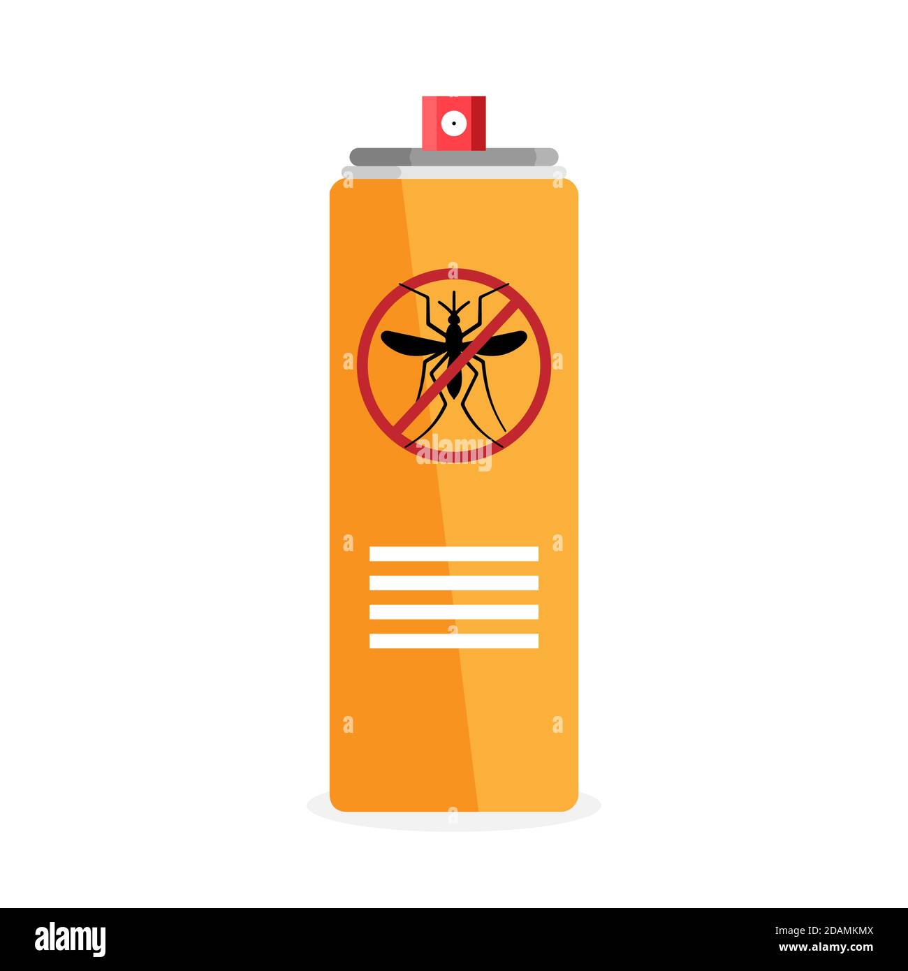 Aerosol von Mücken von Mücken und Insekten. Flaches Symbol. Vektorobjekt auf weißem Hintergrund isoliert. Stock Vektor