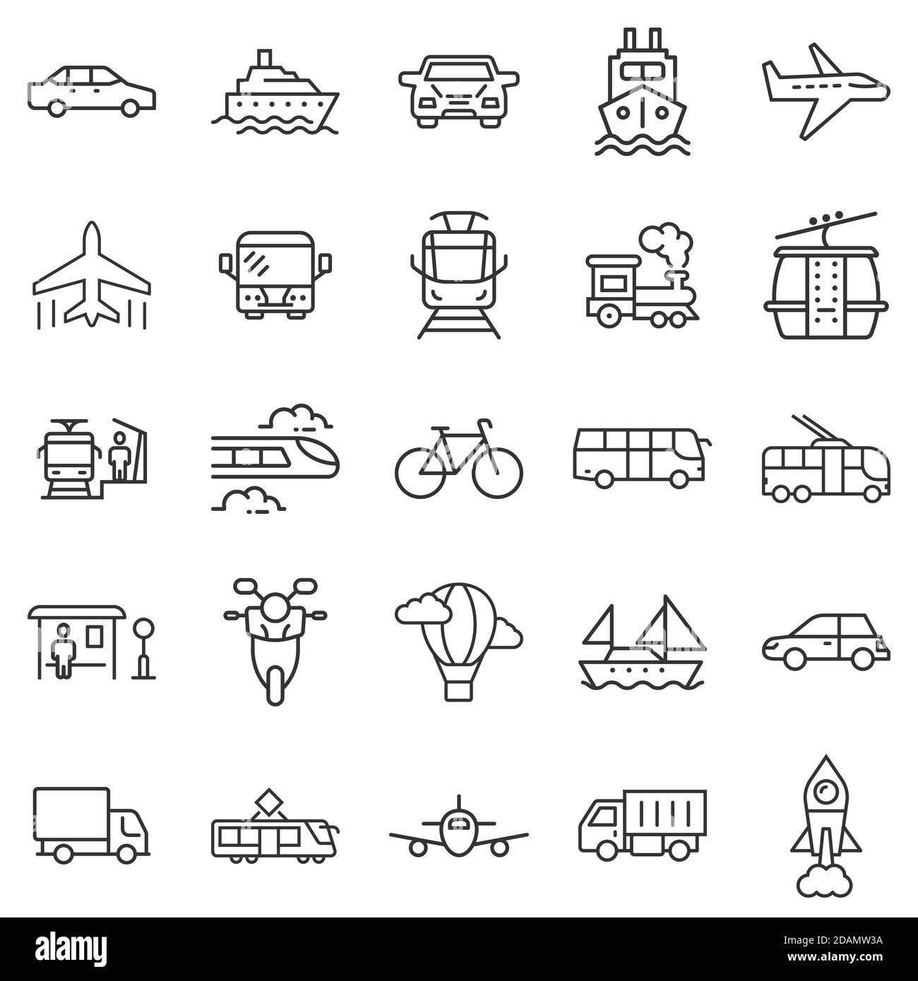 Transport Icon im flachen Stil. Auto vector Sammlung Abbildung auf weißem Hintergrund isoliert. Versand Transport Business Konzept. Stock Vektor