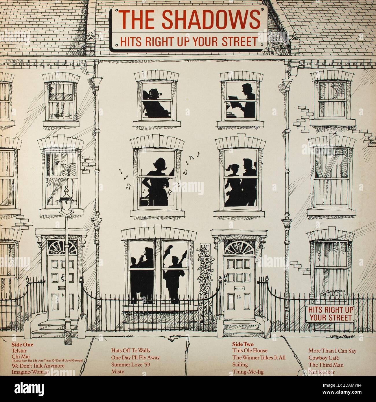 The Shadows Hits sind genau das Richtige für deine Street Vinyl LP, vor dem Album Cover Stockfoto