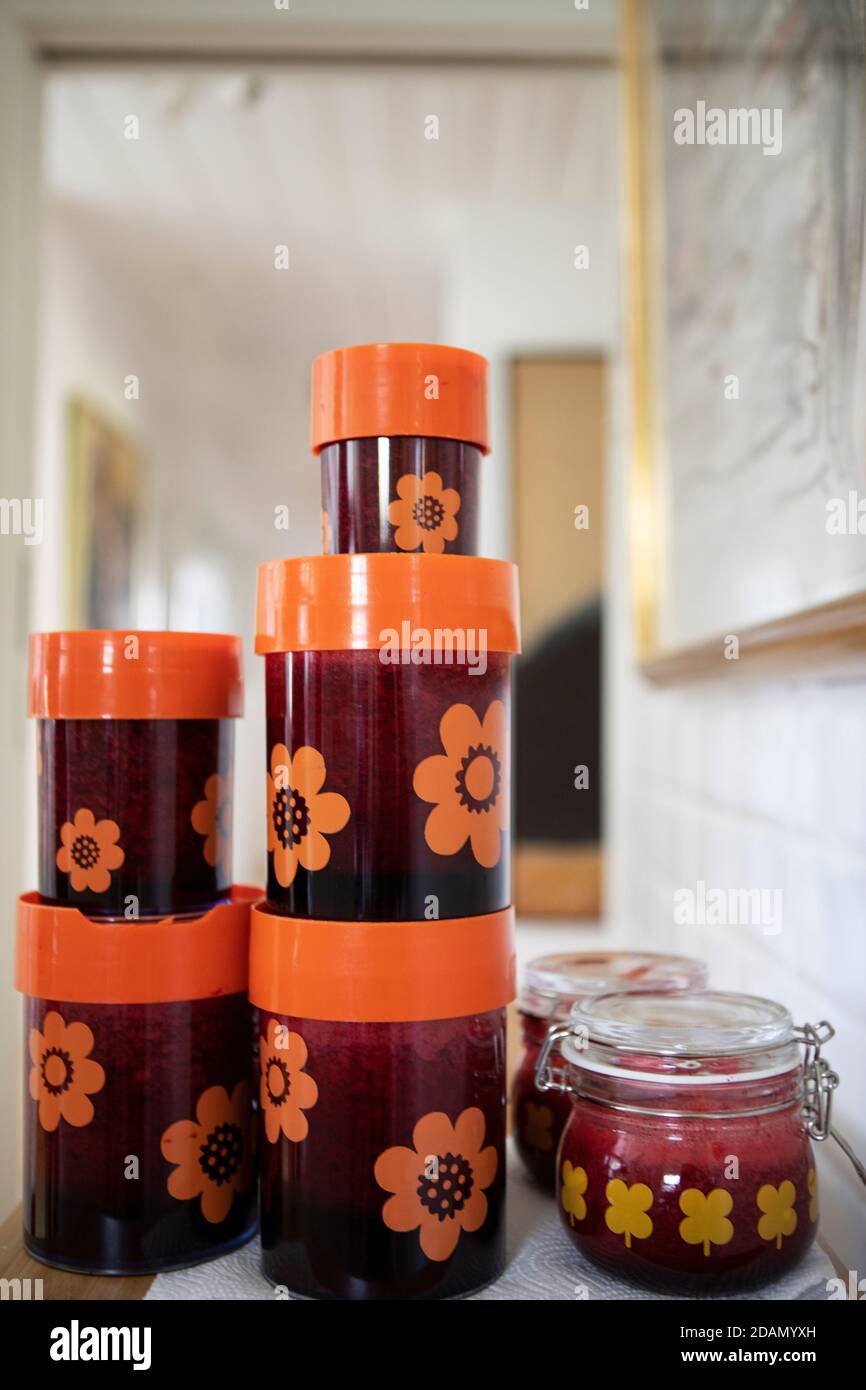 Kirsche, Cerries, Herstellung von charry Marmelade Stockfoto