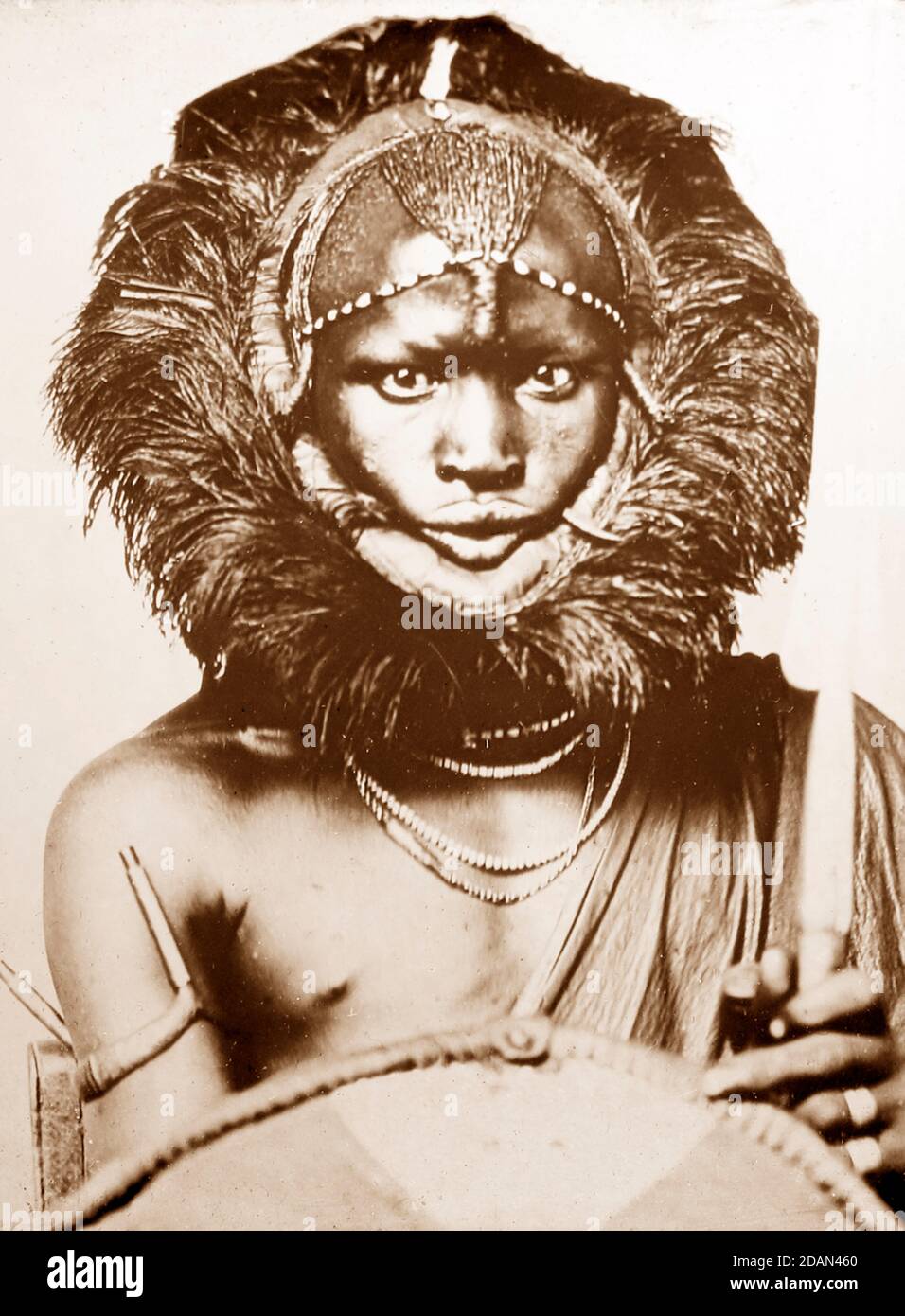Maasai Krieger, Afrika, viktorianische Zeit Stockfoto
