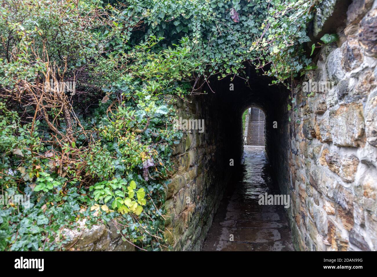 Screaming Tunnel (Dracula's Tunnel) Whitby, North Yorkshire, Großbritannien Stockfoto
