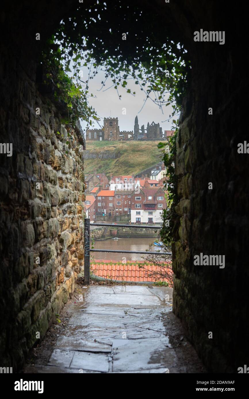 Screaming Tunnel (Dracula's Tunnel) Whitby, North Yorkshire, Großbritannien Stockfoto