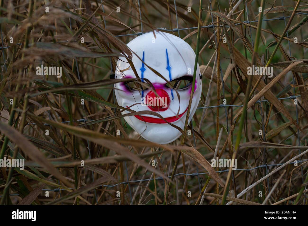 Gruselige Clowns Maske Stockfoto