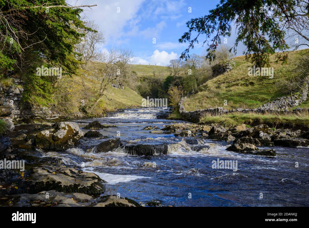 River Twiss über Thornton Force Teil der Ingleton Falls Trail Stockfoto