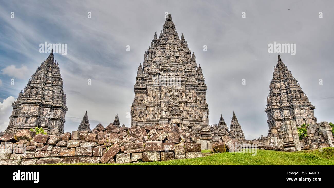 Prambanan Tempel, Java, Indonesien Stockfoto