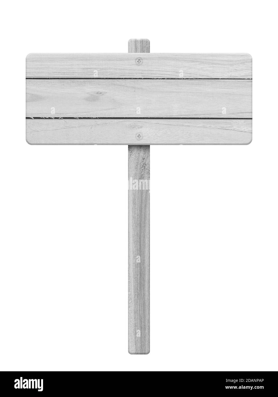 Weißes Holzschild isoliert auf weißem Hintergrund. Objekt mit Beschneidungspfad. Stockfoto Weißes Holzschild isoliert auf weißem Hintergrund. Objekt mit Beschneidungspfad. Stockfoto
