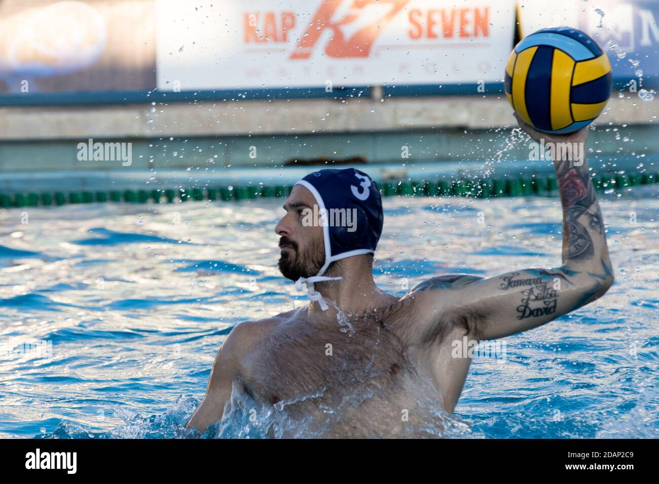 Siracusa, Italien. 14. Nov 2020. siracusa, Italien, Paolo Caldarella Pool, 14 Nov 2020, Damir CREPULJA (Primorac) während CC Ortigia vs VK Primorac - Wasserball len Cup - Champions League Männer Spiel - Credit: LM/Sabrina Malerba Credit: Sabrina Malerba/LPS/ZUMA Wire/Alamy Live News Stockfoto