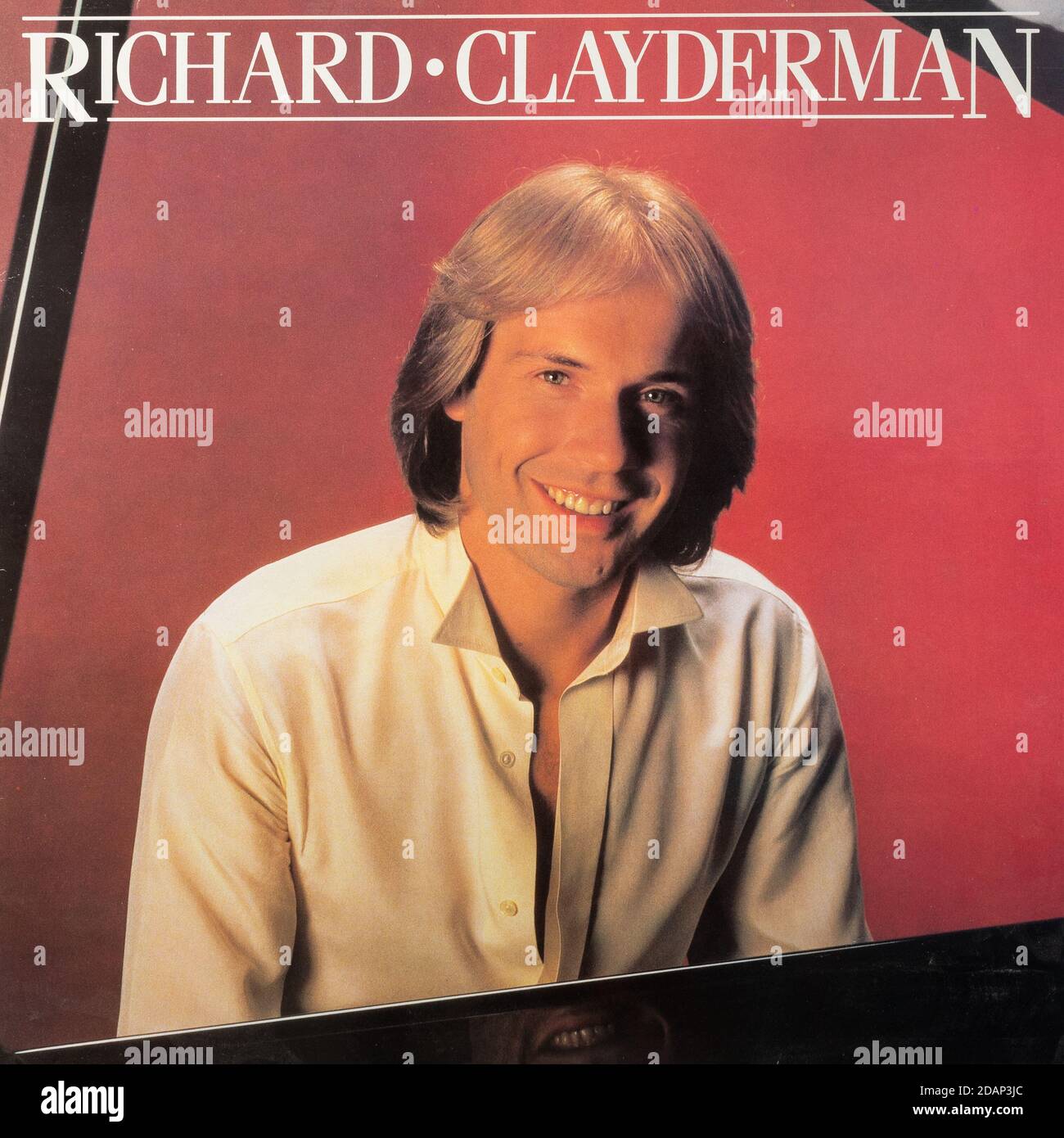 Richard Clayderman Vinyl LP Album Cover, 1982, Kompilation des französischen Pianisten Stockfoto