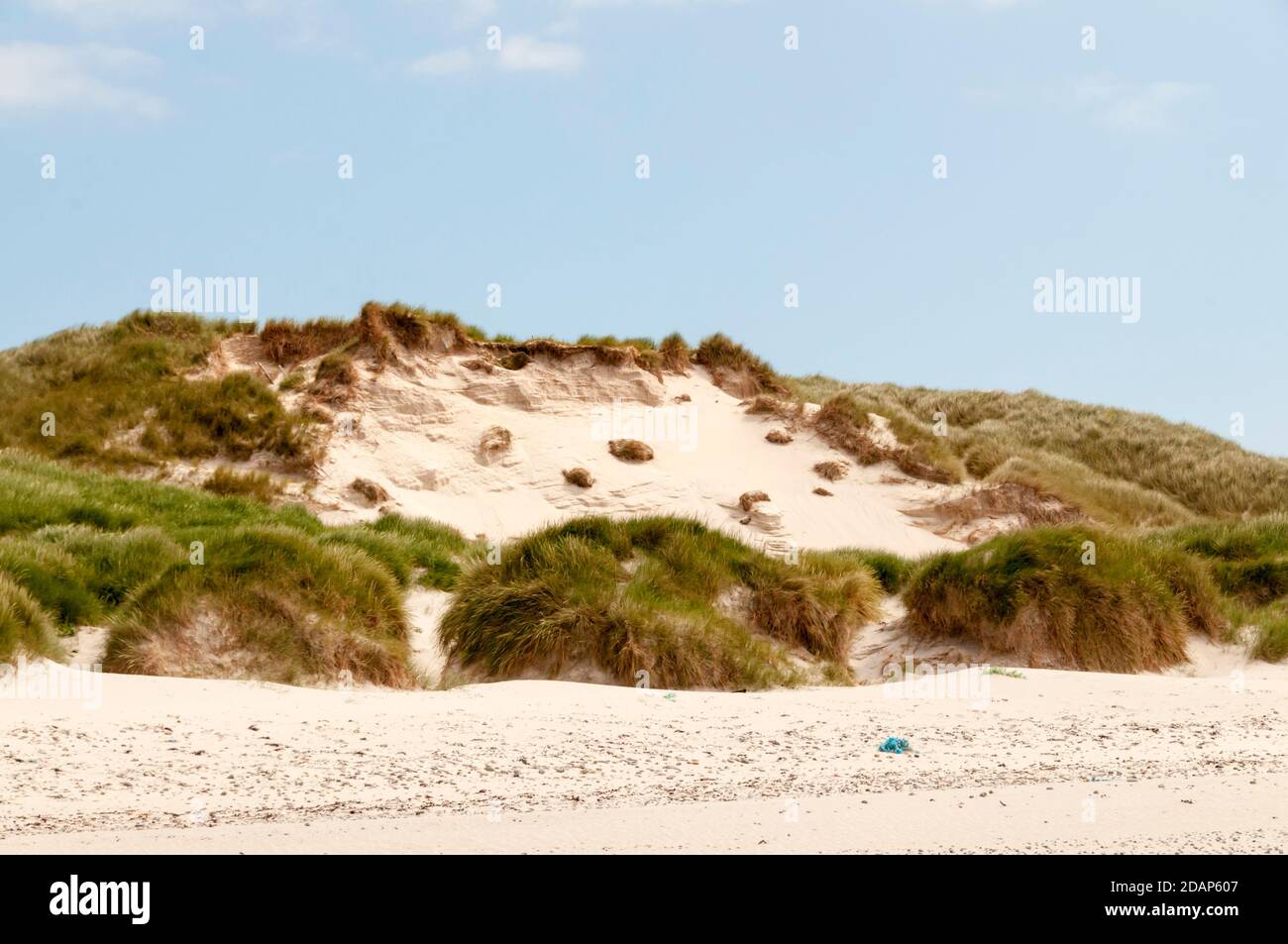 Instabile Sanddüne im Norden von Barra, Äußere Hebriden. Stockfoto