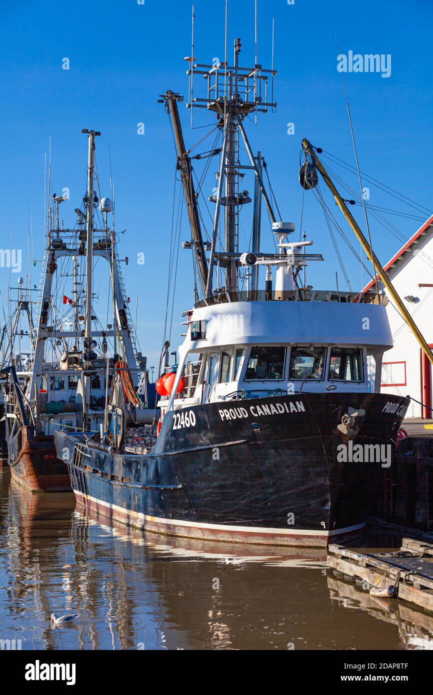 Kommerzielles Fischereischiff stolze kanadische dockte in Steveston Hafen Britische Kolumbien Kanada Stockfoto