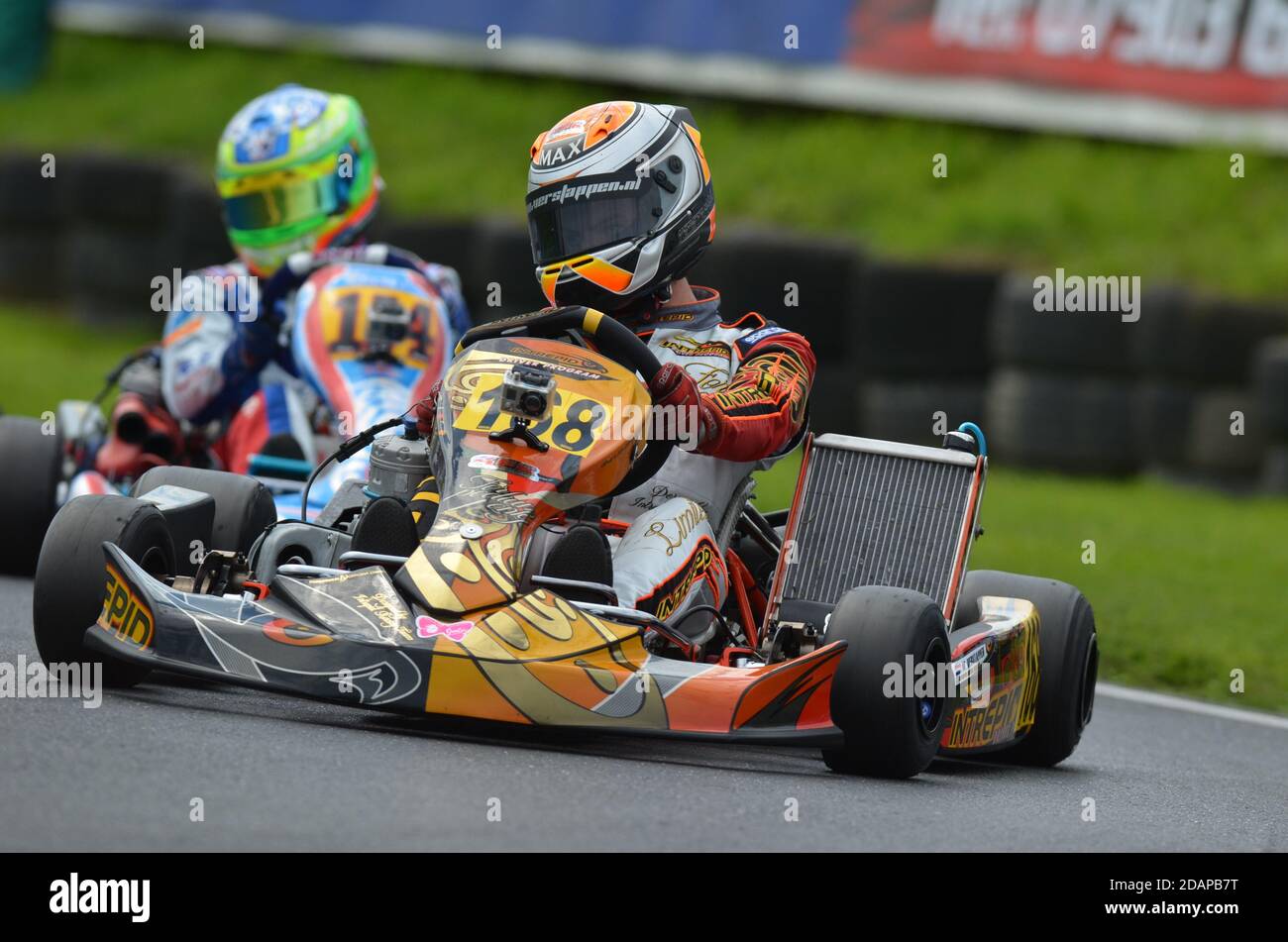 Max Verstappens internationale Kart-Karriere. Stockfoto