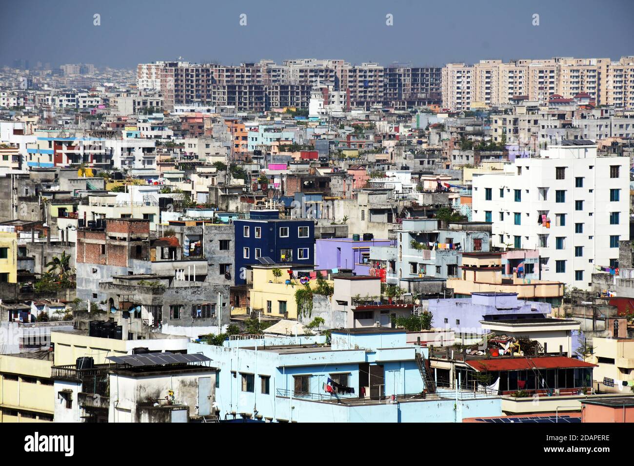 DHAKA, BANGLADESH– 13. November 2020: Luftaufnahme im Mirpur-Gebiet in Dhaka, der Hauptstadt von Bangladesch. Stockfoto