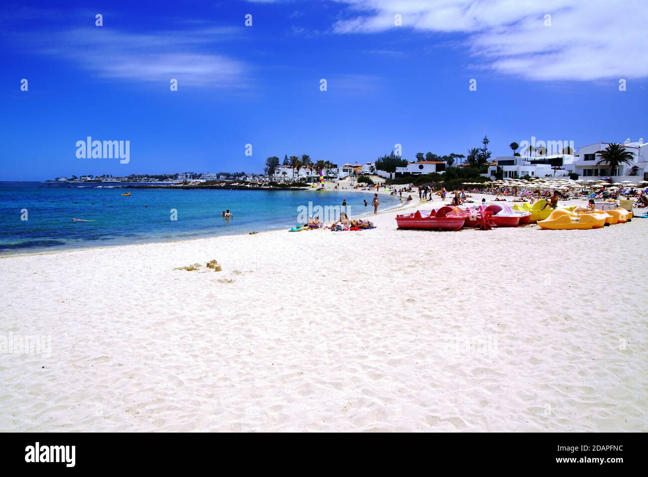 'Playa de la Goleta' in Corralejo auf Fuerteventura, Spanien Stockfoto