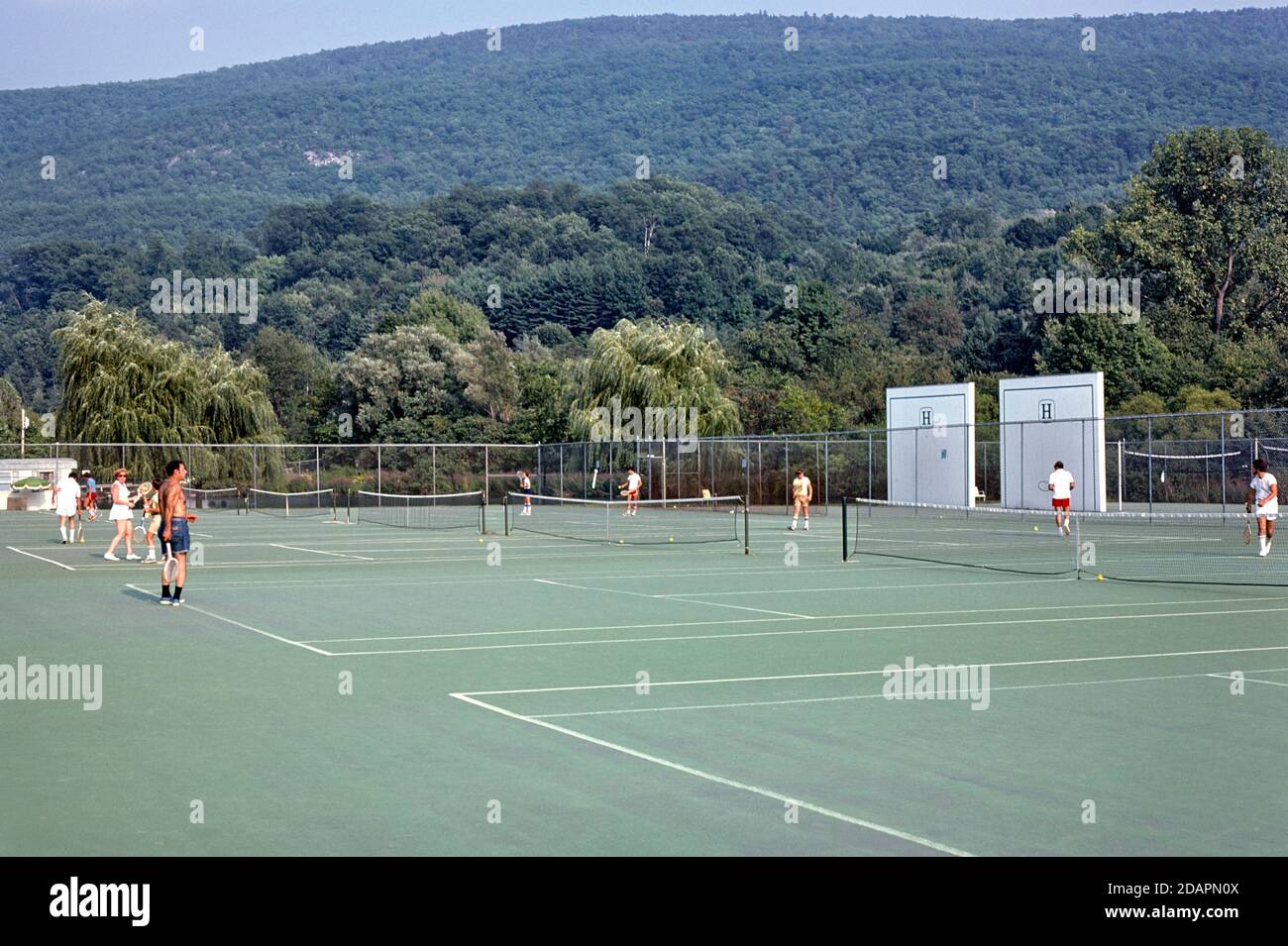 Tennis, Homowack Hotel and Lodge, Spring Glen, New York, USA, John Margolies Roadside America Photograph Archive, Stockfoto